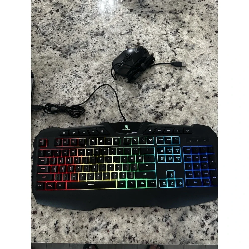 Run Mus Wired Gaming Keyboard And Mouse
